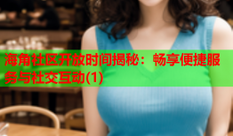 海角社区开放时间揭秘：畅享便捷服务与社交互动(1)