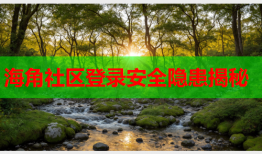 海角社区登录安全隐患揭秘