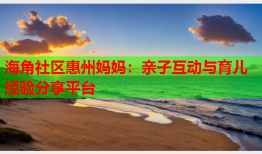 海角社区惠州妈妈：亲子互动与育儿经验分享平台