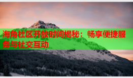 海角社区开放时间揭秘：畅享便捷服务与社交互动