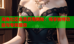 海角社区会员费用揭秘：畅享独特功能与专属服务