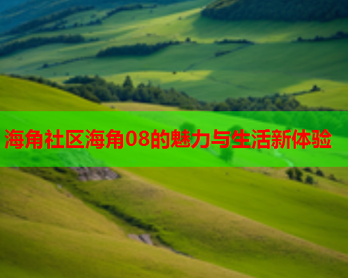 海角社区海角08的魅力与生活新体验