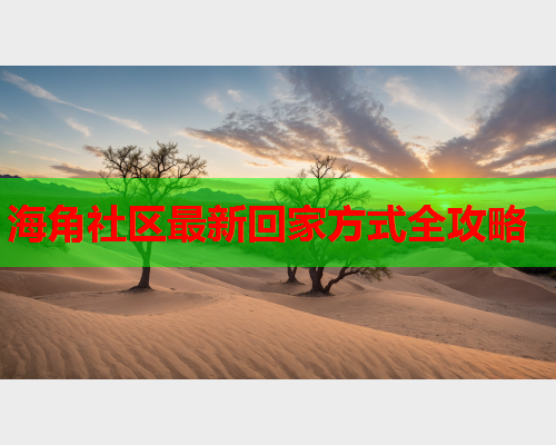 海角社区最新回家方式全攻略