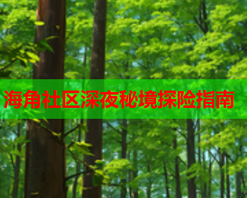 海角社区深夜秘境探险指南