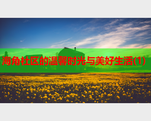 海角社区的温馨时光与美好生活(1)